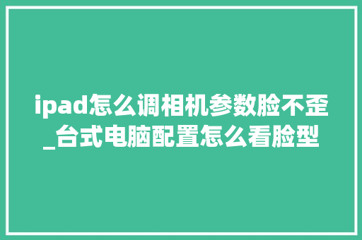 ipad怎么调相机参数脸不歪_台式电脑配置怎么看脸型参数