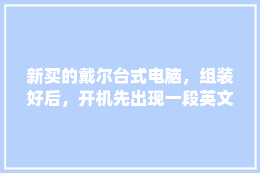 新买的戴尔台式电脑，组装好后，开机先出现一段英文——中标麒麟——黑屏，请问各路大神我该怎么弄_中标麒麟 怎么看电脑配置