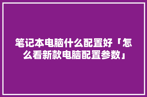 笔记本电脑什么配置好「怎么看新款电脑配置参数」 笔记本电脑什么配置好「怎么看新款电脑配置参数」 电脑故障维修